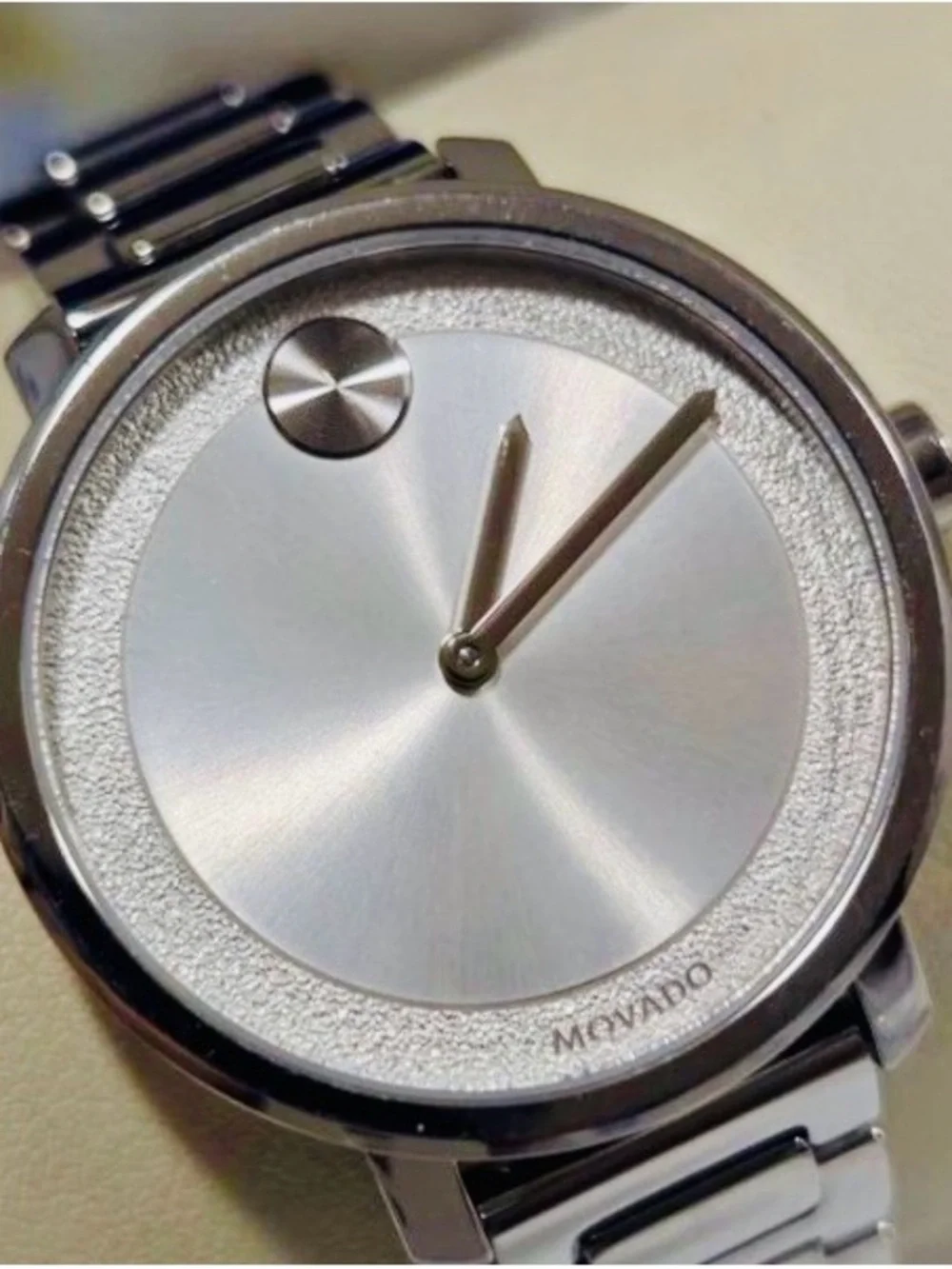 Movado Stainless Steel Silver Museum Dial Watch